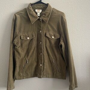 Talbots Army Green Corduroy Jacket